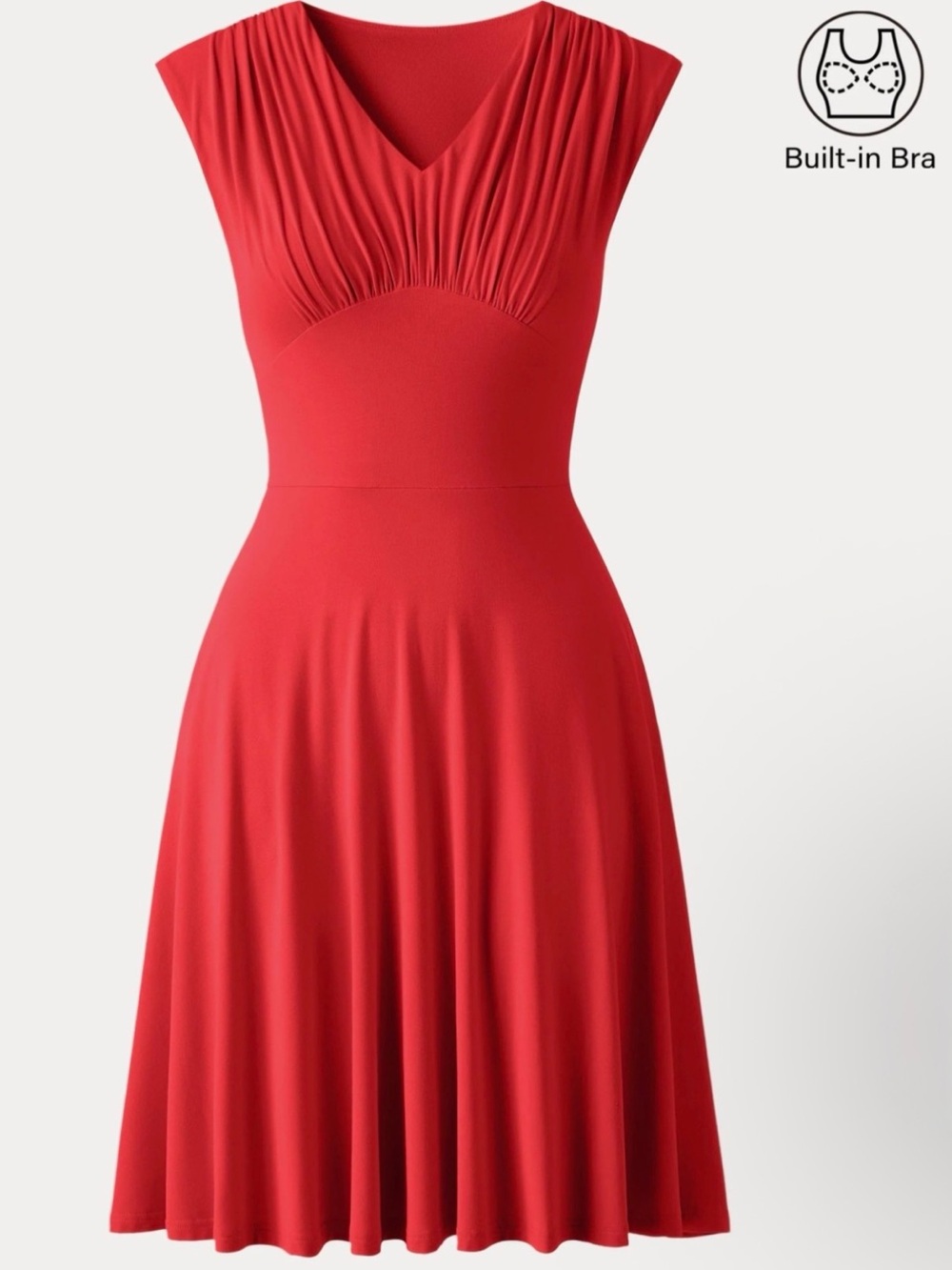 OGL Move SkinKiss Built-In Bra Dress NWT Red Size S